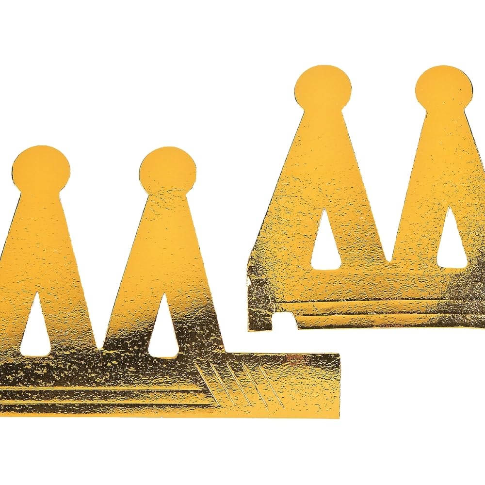 FOIL GOLD CROWNS - Apparel Accessories - 12 Pieces
