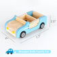 PairPear Wooden Family Car for Dolls,Wooden Toys Dollhouese Furniture Accessories Playset,Kids Pretend Preschool Play Vehicle Toys Gift for Toddler 3