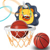 Kids Indoor Basketball Hoop Set with Scoreboard - Portable Height Adjustable Suction Cup Basketball Hoop for Door & Wall with 2 Balls - Toys