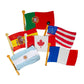 Roylco Flag Designer - 24 Pre-Cut Blank Cardstock Flags | Paint, Markers & Collage | History, Classroom & Team Activities | Ages 4+