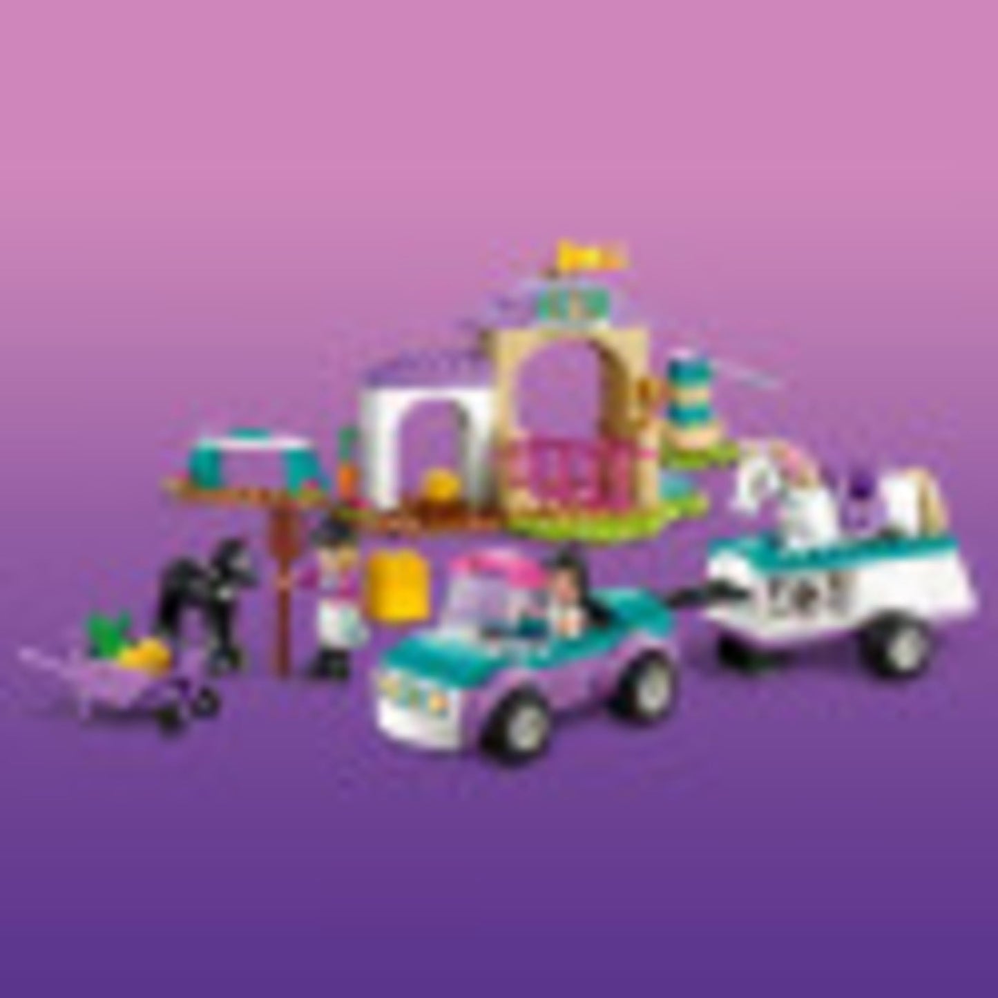 LEGO Friends Horse Training and Trailer Building Set 41441 with Stables, Car, Horse Toy, and Foal Figure, Great Gift Idea for Girls and Boys 4 Plus