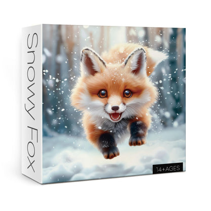 Cute Winter Fox Puzzles for Adults 1000 Pieces, Art Animal Snow Landscape Jigsaw Puzzles, Challenging Nature Scenic Puzzle
