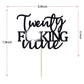 Unoggsor Twenty Fucking Nine Cake Topper - Happy 29th Birthday Cake Decor - Cheers to 29 Years Birthday Party Decorations Supplies, Black Glitter