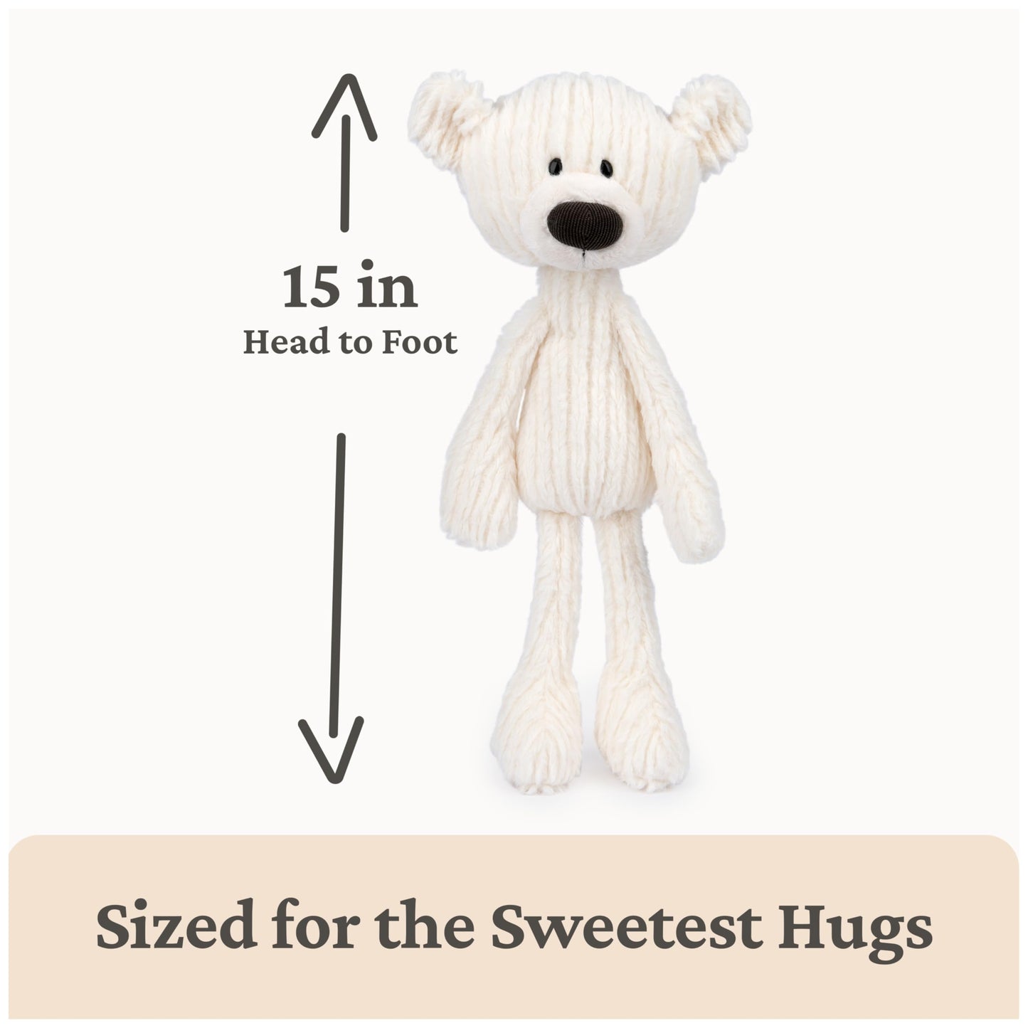 GUND Toothpick Cable 15-Inch Teddy Bear Plush Toy, Ages 1+