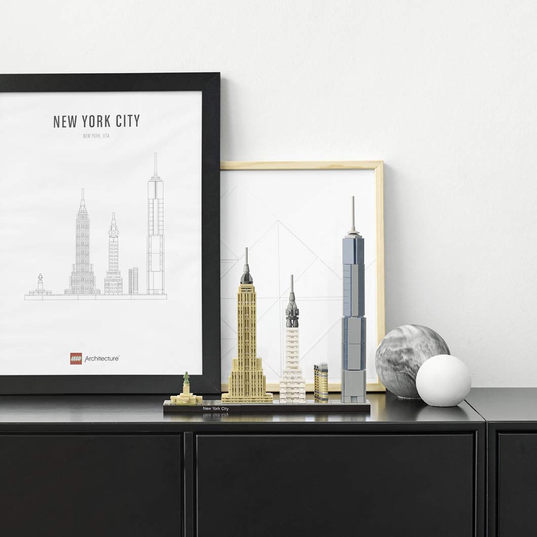 LEGO Architecture New York City Model Kit - Bedroom or Office Decor for Kids & Adults, Ages 12+ - Building Blocks to Display - NYC Gift & Souvenir