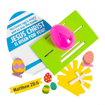 Fun Express 3D Empty Tomb Easter Egg CK - Craft Kits - 12 Pieces