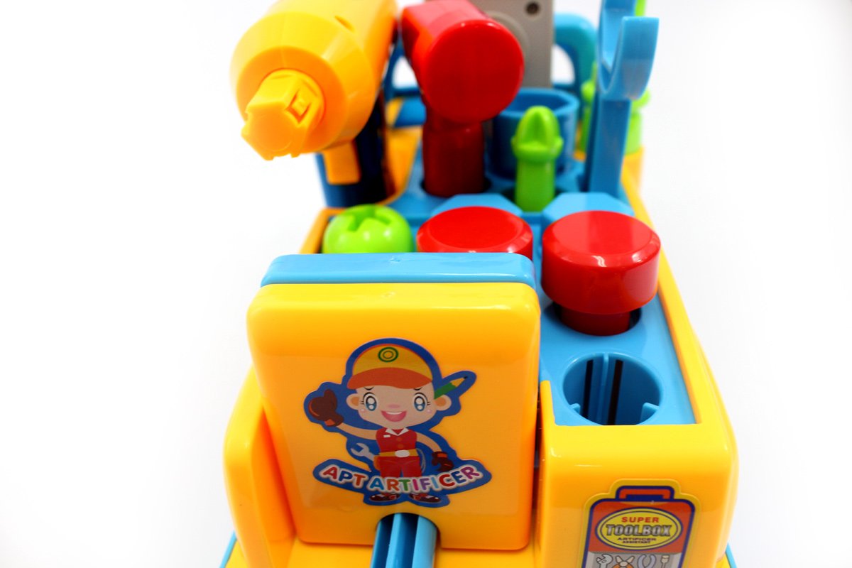 PowerTRC Fun Building Multifunctional Take Apart Toy Tool Truck with Electric Drill and Tools for Kids