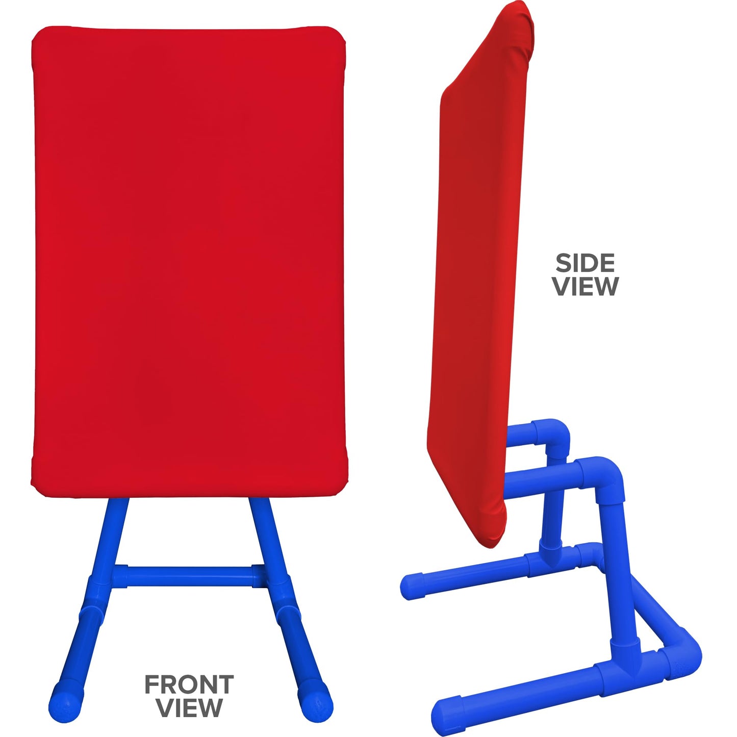 EasyCall Strike Zone Target for Backyard Baseball - Adjustable & Weatherproof RED Strike Zone with a Royal Blue Base - Compatible with All Plastic