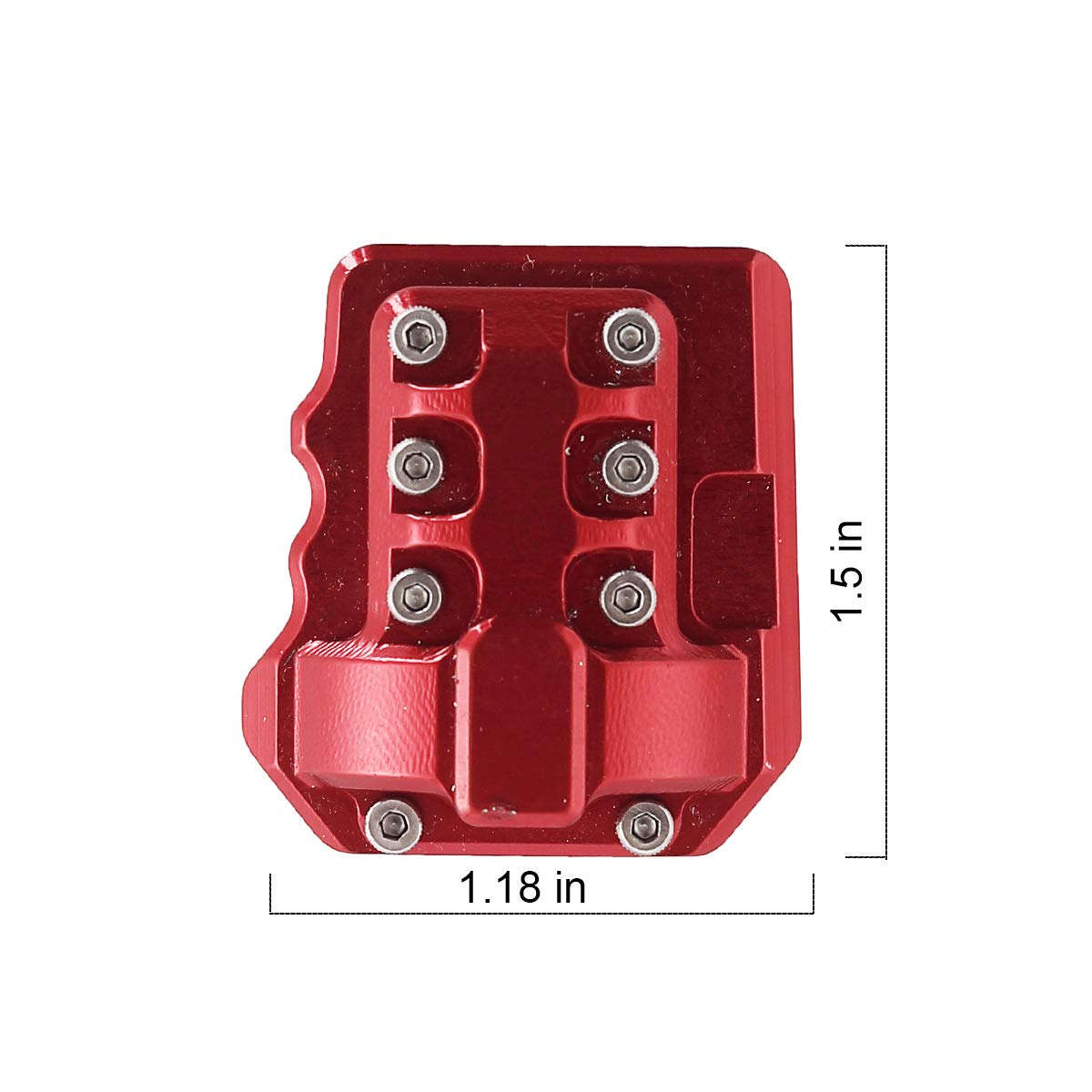 RZXYL 1PC CNC Alloy Diff Cover Front and Rear Axle Universal for Traxxas TRX-4 TRX4 1/10 RC Crawler Car (Red)