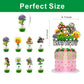 25Pcs Plants and Zombies Cake Decorations with 24pcs Cupcake Toppers, 1pcs Cake Topper for Kids Birthday Party Supplies