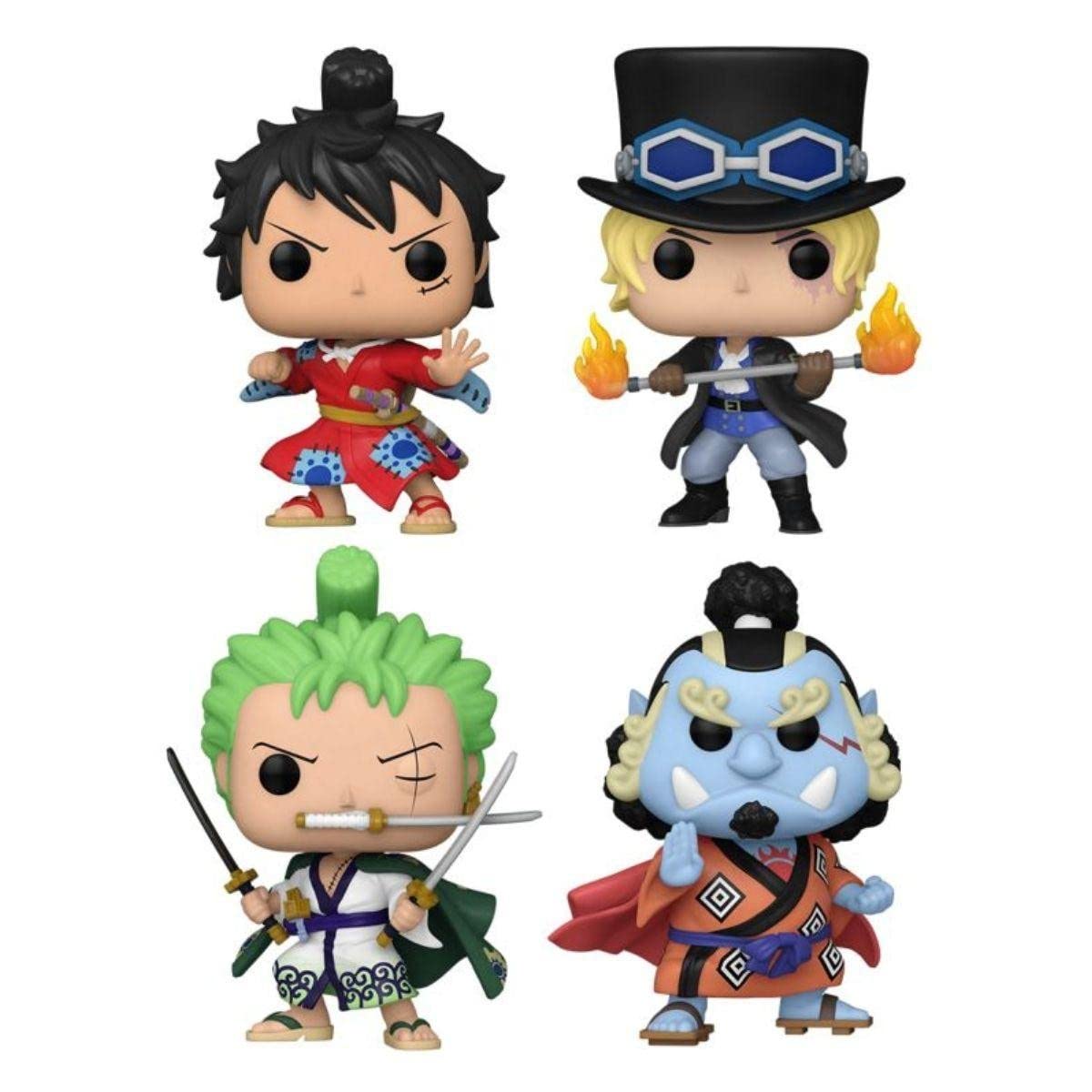 Funko Pop! Animation: One Piece - Monkey D. Luffy - 4 Pack - Glow in The Dark - Collectable Vinyl Figure - Gift Idea - Official Merchandise - Toys for