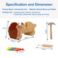 QZJVKBXY Wooden Hammer Pounding Bench Montessori STEM Toy for Toddler Early Development