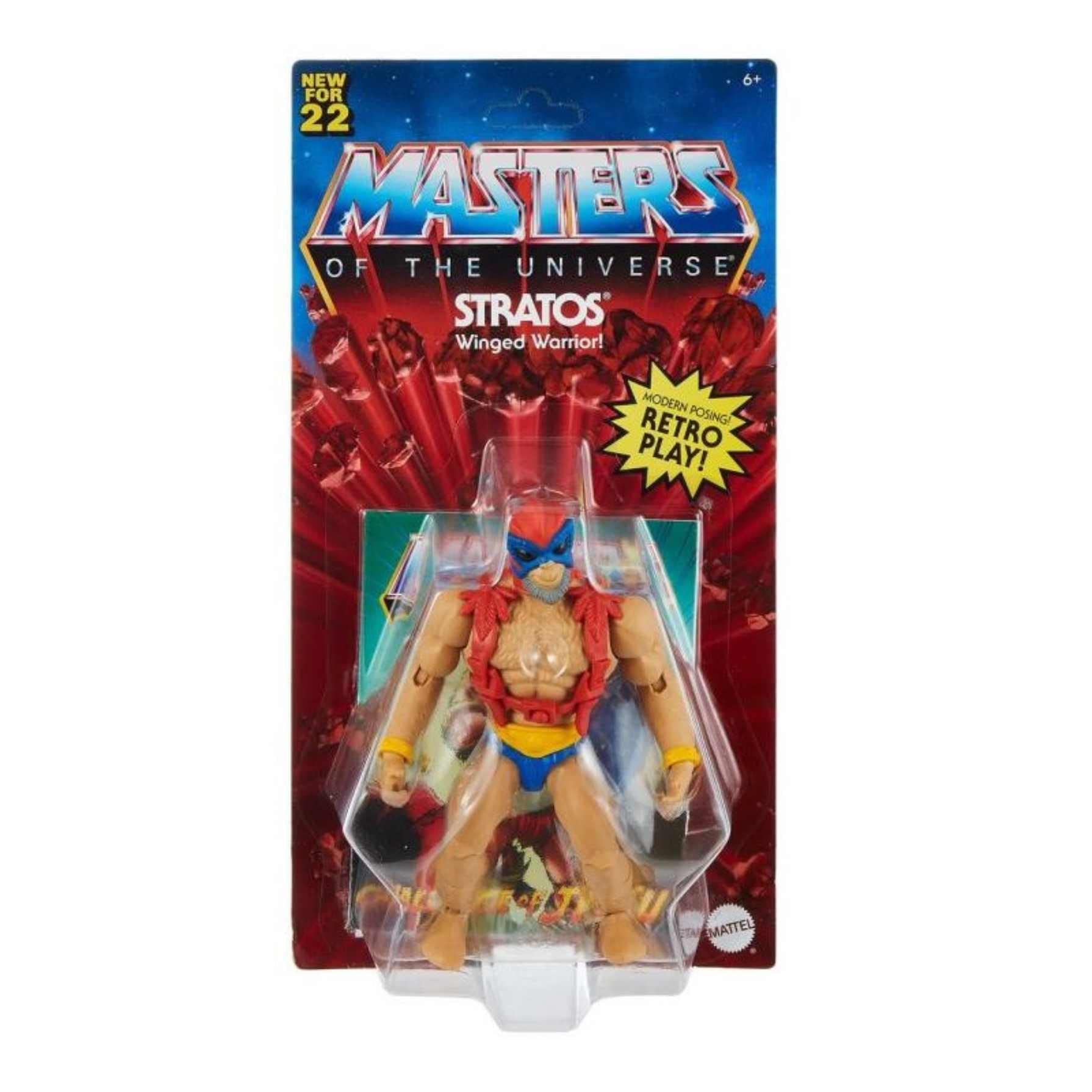 Masters of the Universe Origins Stratos Action Figure with Accessories, Collectible Gift for Motu Fans Ages 6 Years & Older