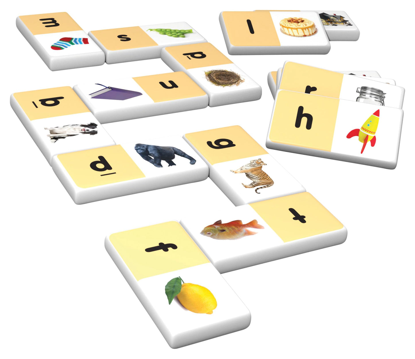 Junior Learning Beginning Sound Dominoes Educational Action Games, Multi (JL492) for 48 months to 96 months