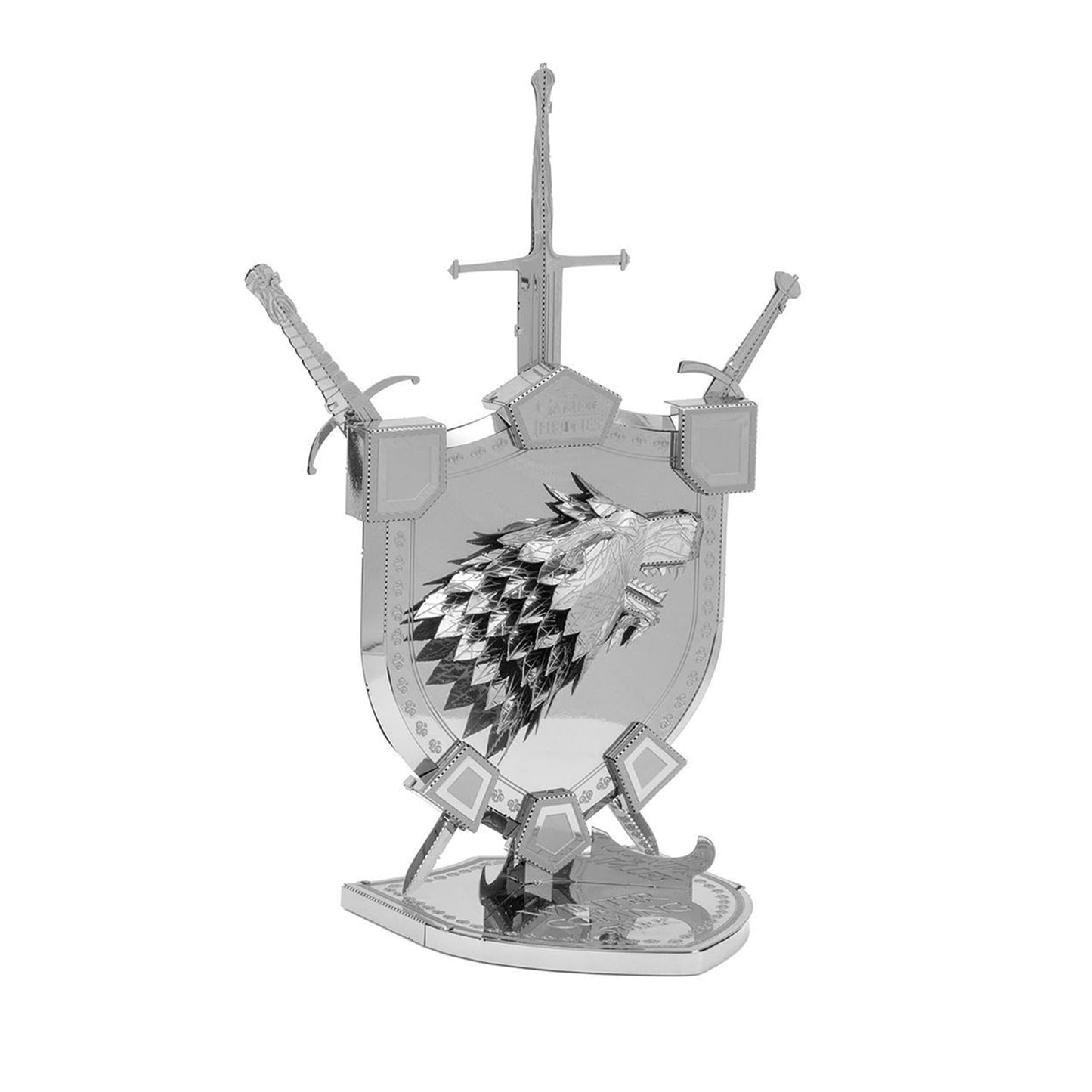 Metal Earth Game of Thrones House Stark Sigil | 3D Metal Model Kit | No Glue Needed | Ages 14+ | Detailed Etched Steel Sheets | Collectible Enthusiast