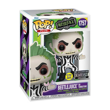 Funko Pop Glows in The Dark Special Edition Beetlejuice on Tombstone Vinyl Figure