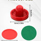 DAWZMR 16PCS Air Hockey Pucks and Paddles, Mini Goal Handles Pushers (4 Pushers 4 Pads 8 Pucks)