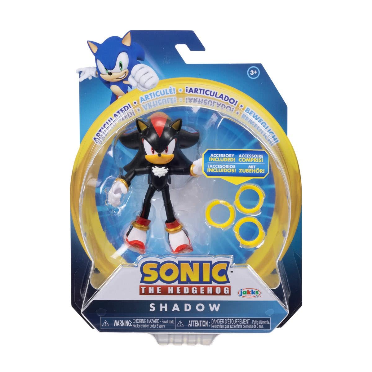 Sonic the Hedgehog 4" Shadow with Rings Action Figure