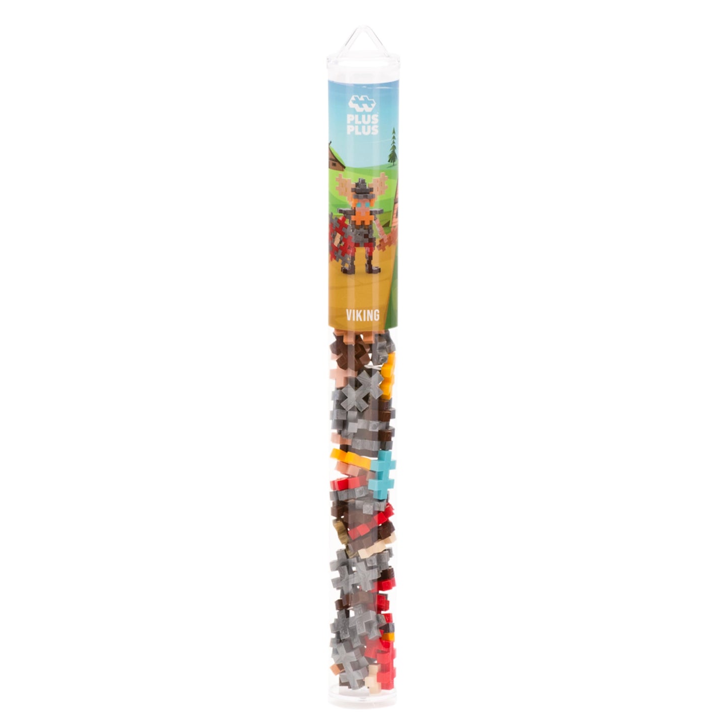 PLUS PLUS Viking - 3D Figure Building Block Set Tube, Mini Interlocking Puzzle Pieces - Fun Stem Toys for Kids