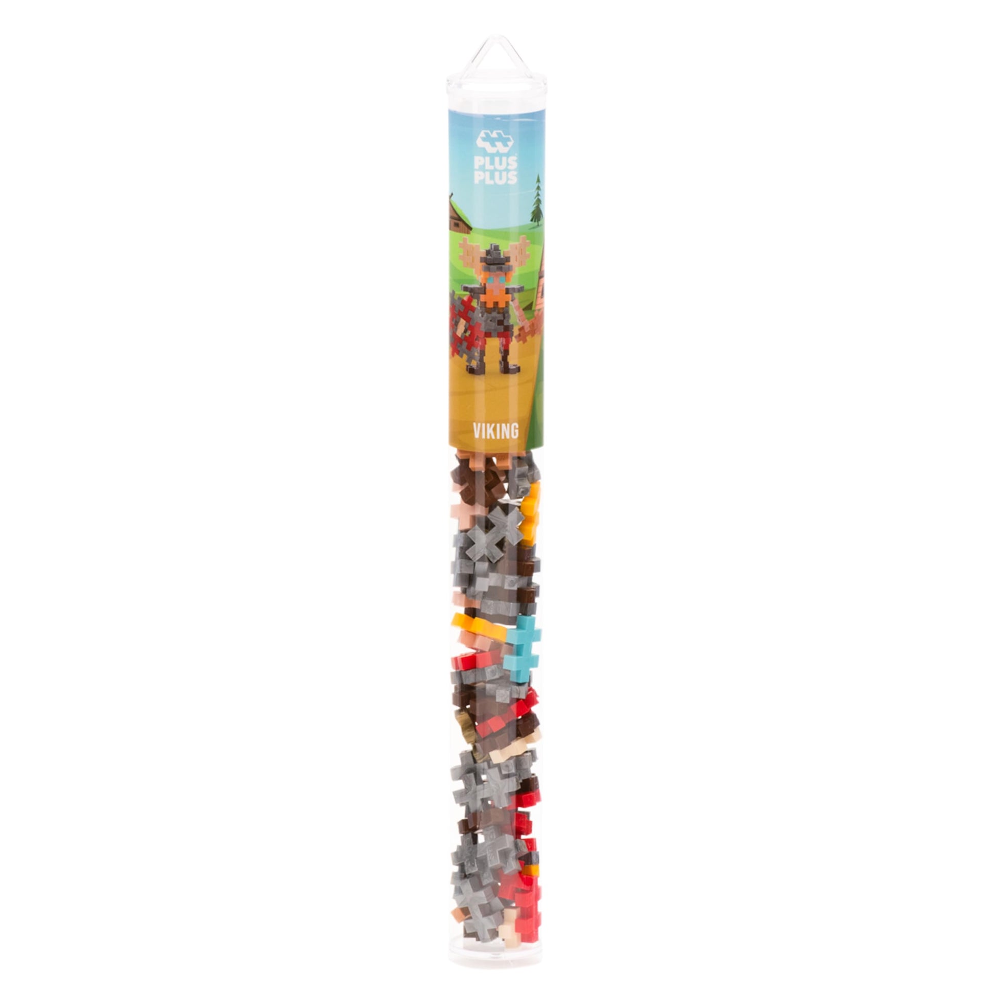 PLUS PLUS Viking - 3D Figure Building Block Set Tube, Mini Interlocking Puzzle Pieces - Fun Stem Toys for Kids
