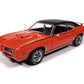 1969 GTO Judge Carousel Red with Black Stripes and Black Vinyl Top Mecum Auctions American Muscle Series 1/18 Diecast Model Car by Auto World AMM1351