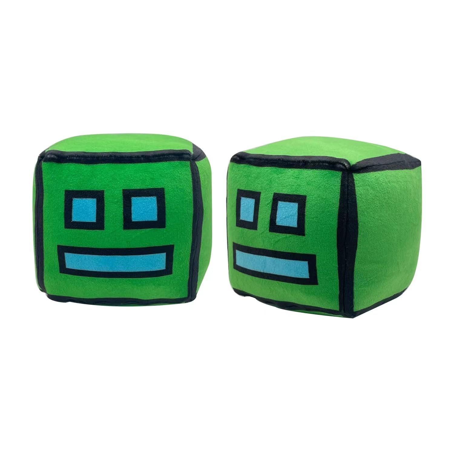 FOTN 4 Pcs Geometry Games Sprint Plush Toys Animals Cube Volume Wood Doll Toys Kids Gift