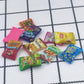 Nuanmu Miniature Drink Bottles Snacks Food Cake Dollhouse Decorations Pretend Play Kitchen Game Party Toys (Snack 10pcs)
