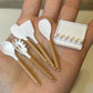 Miniature Cooking Utensil Set, 1:6 Scale Cooking Utensil Set, Dollhouse Miniature Spatula Soup Ladle Scraper Spaghetti Server, Dollhouse Kitchen