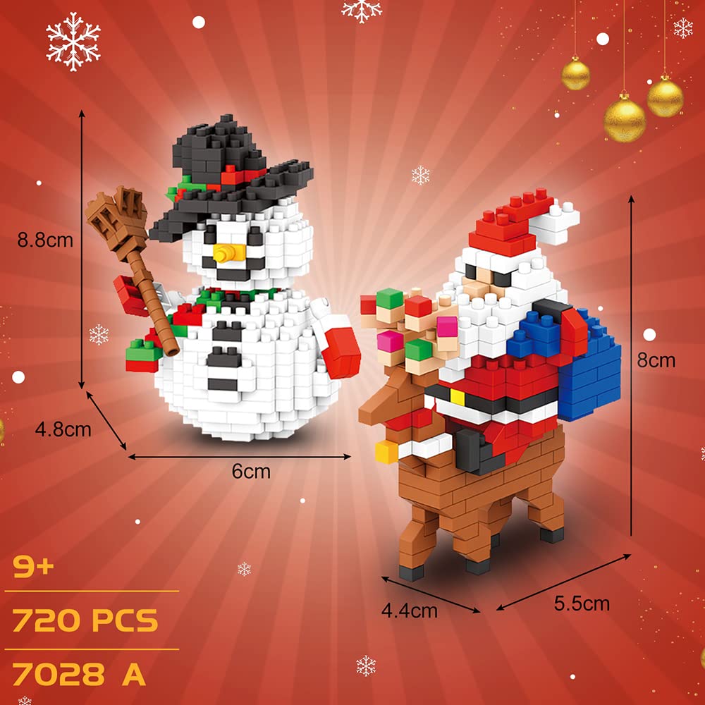 LONTIME Christmas Building Block Set-New 2025 Santa Claus and Snowman Character Set, Christmas and Birthday Gifts, Suitable for Children Over 9 Years