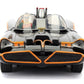 Jada 1966 Classic TV Series Batmobile 1:24 Die-Cast Car with 2.75" Batman and Robin Figures, Toys for Kids and Adults
