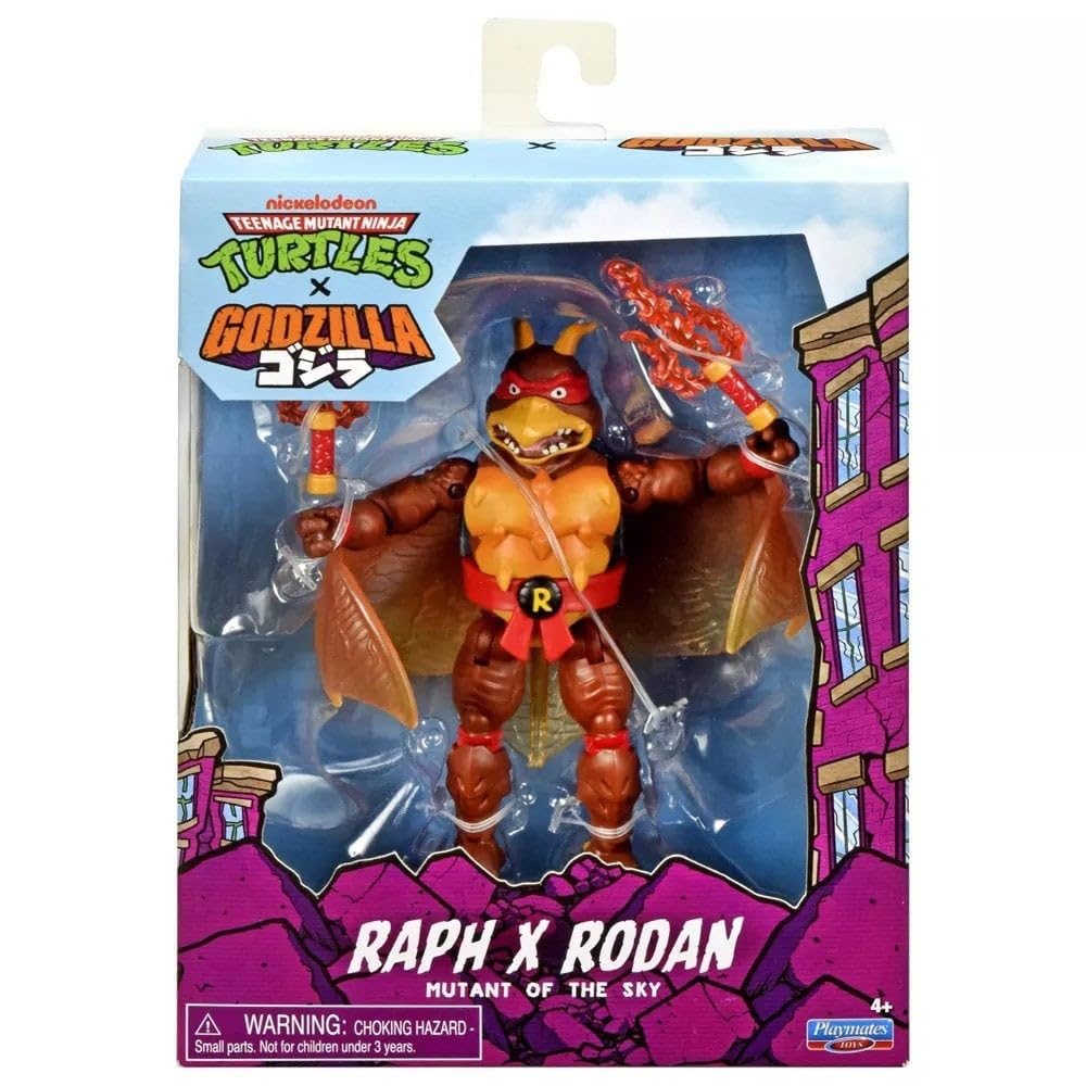Teenage Mutant Ninja Turtles TMNT x Godzilla: Rodan Raphael Action Figure with Accessories by Playmates Toys