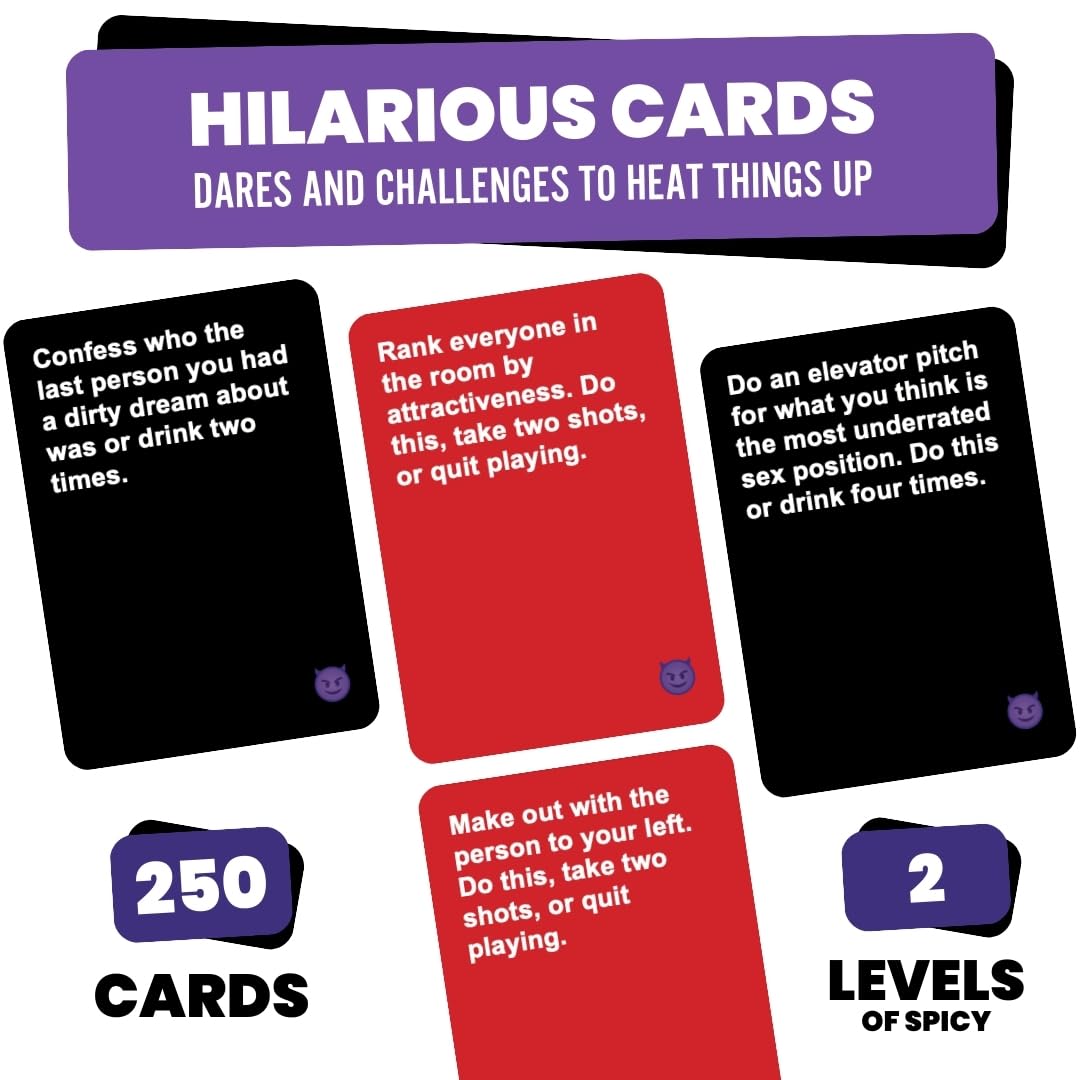 Do or Drink Naughty Edition - The Adult Drinking Game for Spicy Situations - Fun Party Games for Adults with 250 Cards - Great for Game Night, Pre