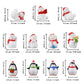 17Pcs Christmas Miniature Figurines Resin Ornament Mini Figurines to Hide Santa Claus Snowman Penguin Reindeer Xmas Tree for Garden Table Snow Globe