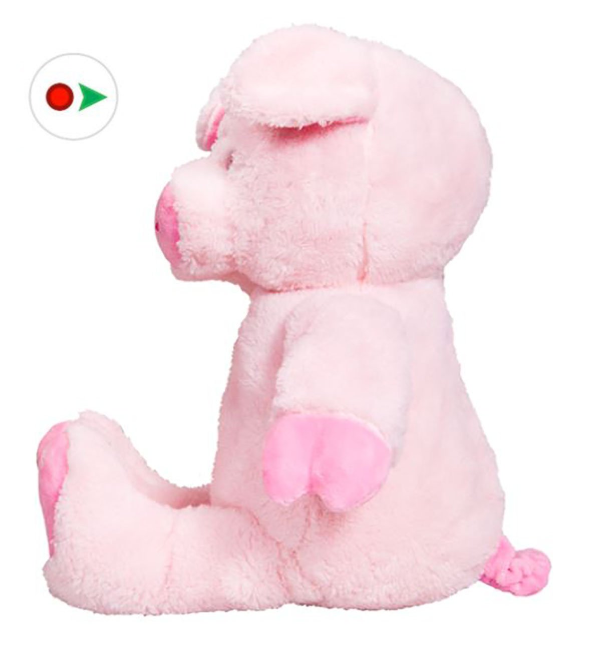 Stuffems Toy Shop Record Your Own Plush 8 inch Pudge The Pig - Ready 2 Love in a Few Easy Steps