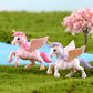 Lovely Flying Horse Unicorn Model Cake Toppers 8 Pcs Fairy Garden Miniature Unicorn Figurines Moss Landscape DIY Terrarium Crafts Ornament Accessories