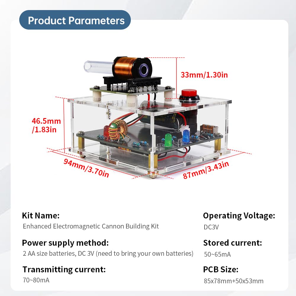 STEM Projects DIY Toys Soldering Practice Kit, Electric Magnetic Transmitter Educational Electronics Kit, Mini DIY Shooting Game Toy Gift for Teens
