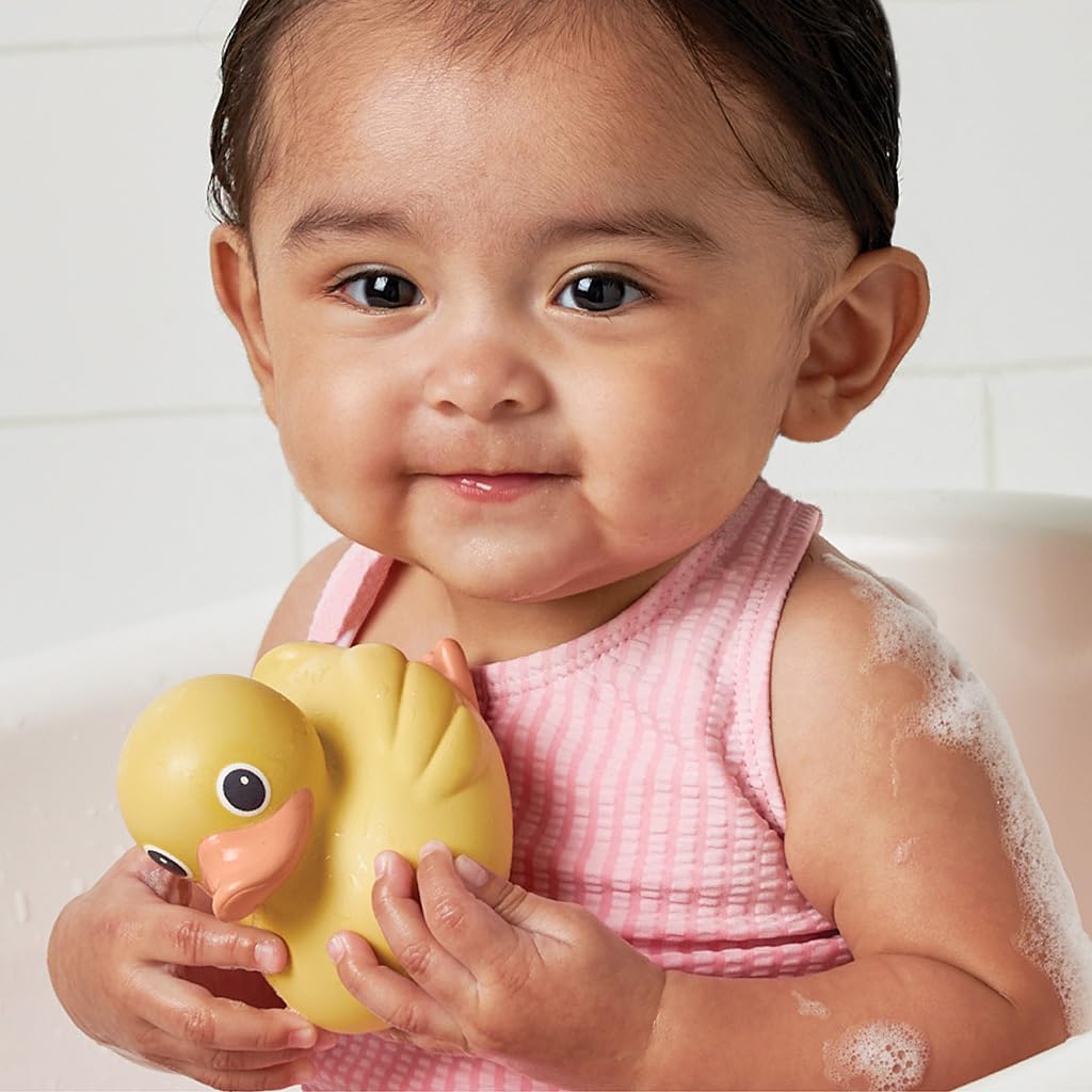 Itzy Ritzy Ducky Family - 3-Piece Floating Bath Toy Set with Watertight Design - Soft, Squeezable Ducks Designed for Ages 6 Months and Up (Ducks)