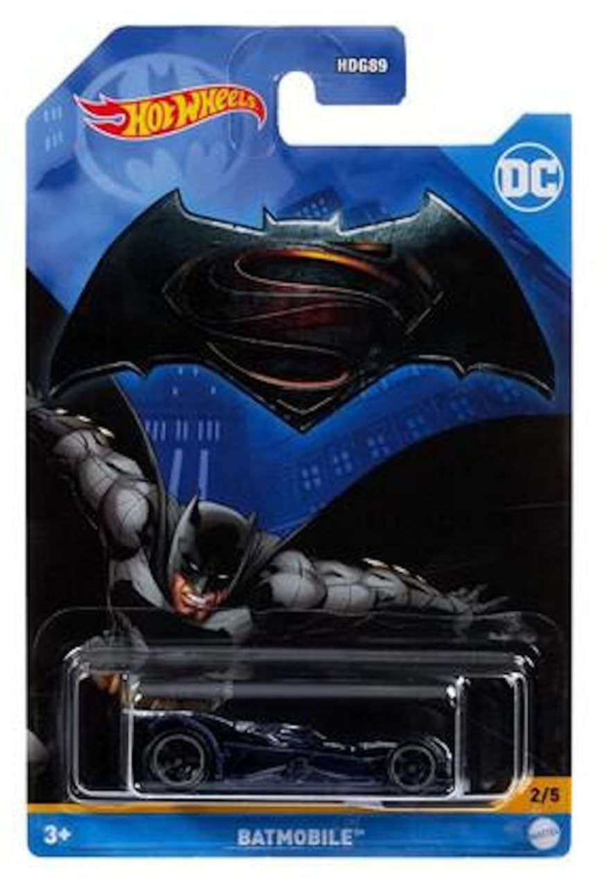 Hot Wheels Batman 2022 Batmobile Complete Bundle of 5 Die?Cast Vehicles, 1:64 Scale, HDG89-956B, Ages 3+