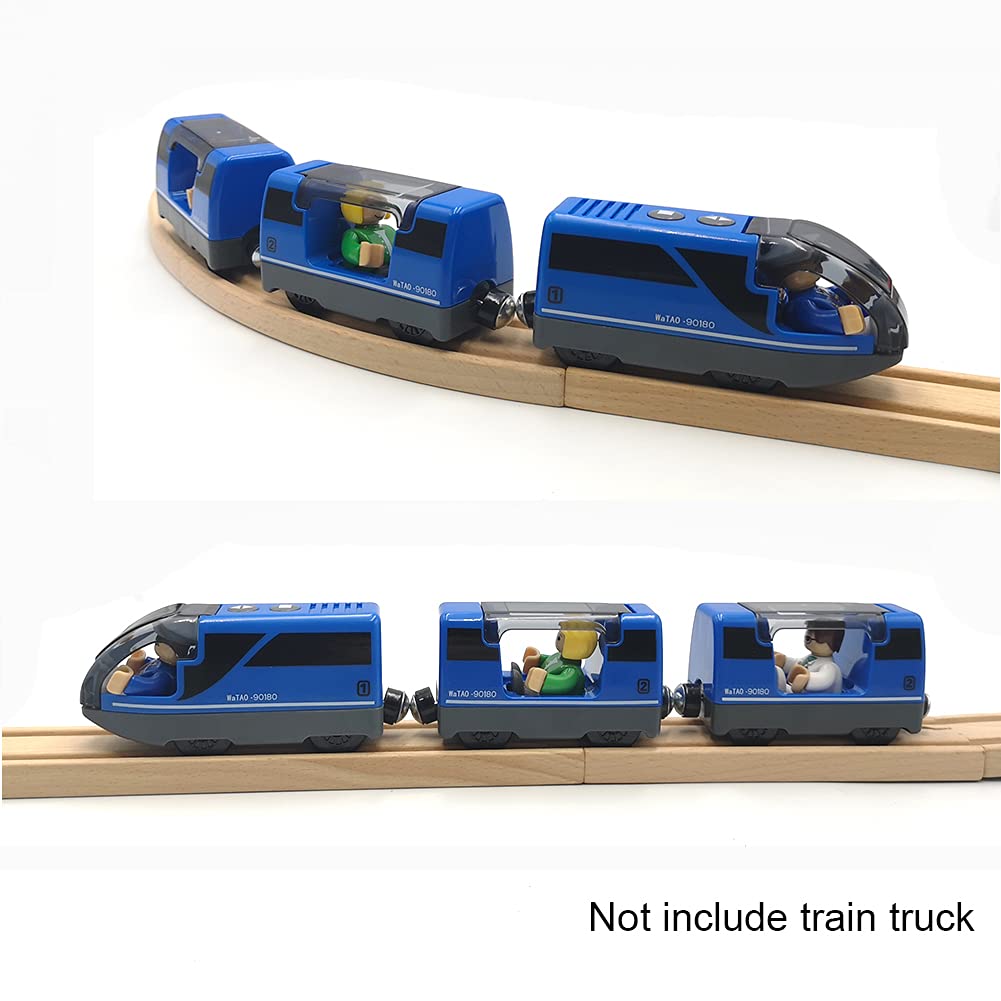 DSHMIXIA Battery Operated Train for Wooden Train Track Set Toys for Toddlers 3 4 5 Year Old Boys Kids Magnetic Couplings City Vehicle