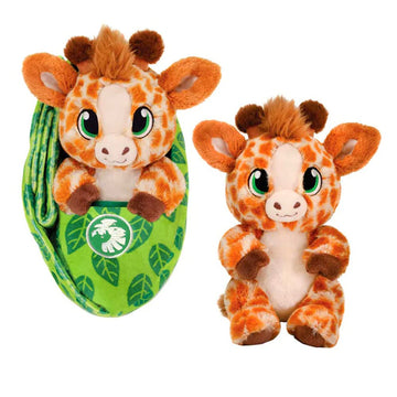 Fiesta Giraffe Stuffed Animal Swaddle Babies Plush and Carrying Pouch 2 Piece Set