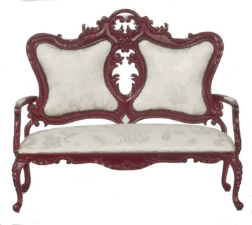 Town Square Miniatures Dollhouse Miniature Mahogany Victorian Parlor Sofa