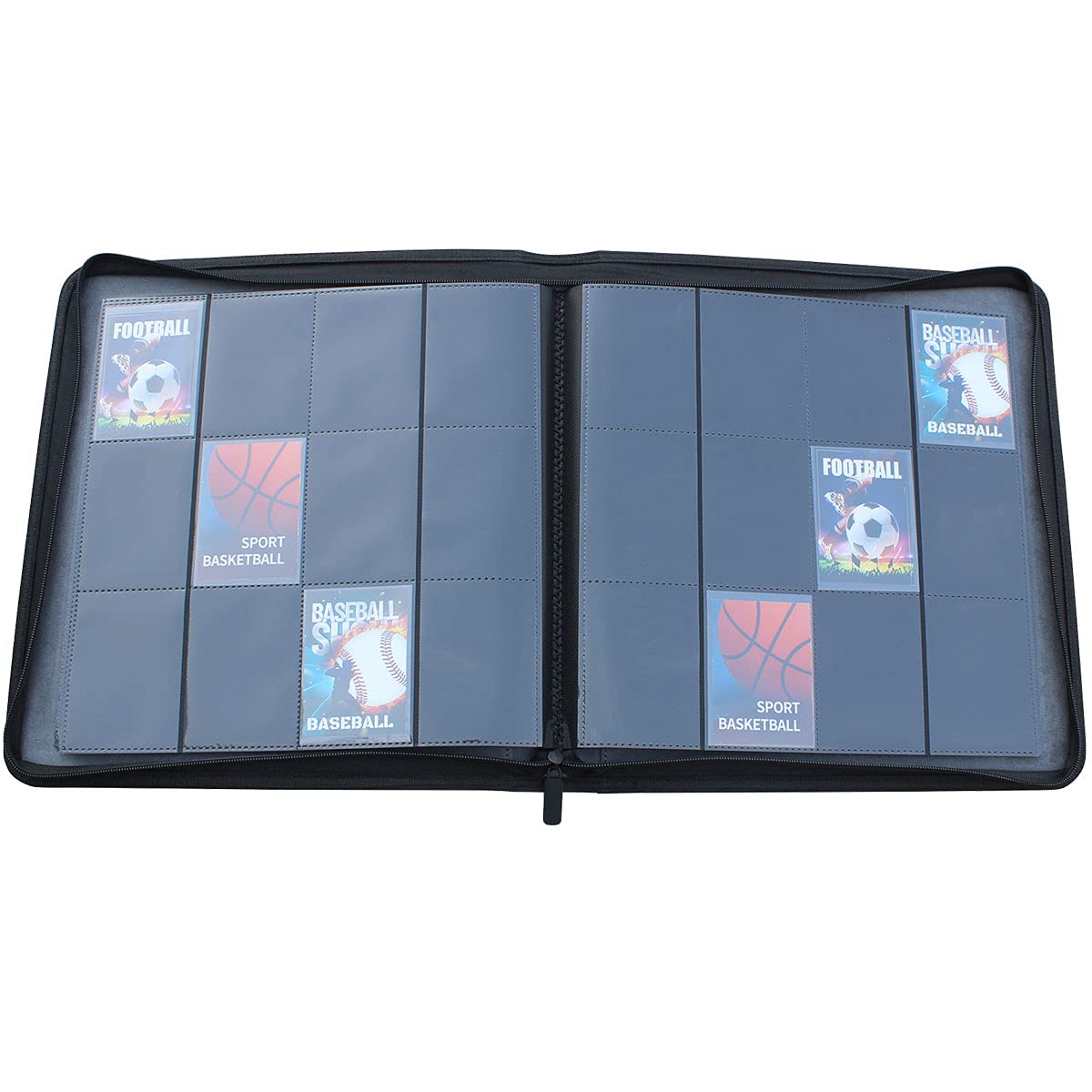 WINTRA 12 Pocket Blue Card Binder, Side Loading Trading Card Collectors Album, Premium Card Holder with 720 Pockets ?Compatible with all standard size