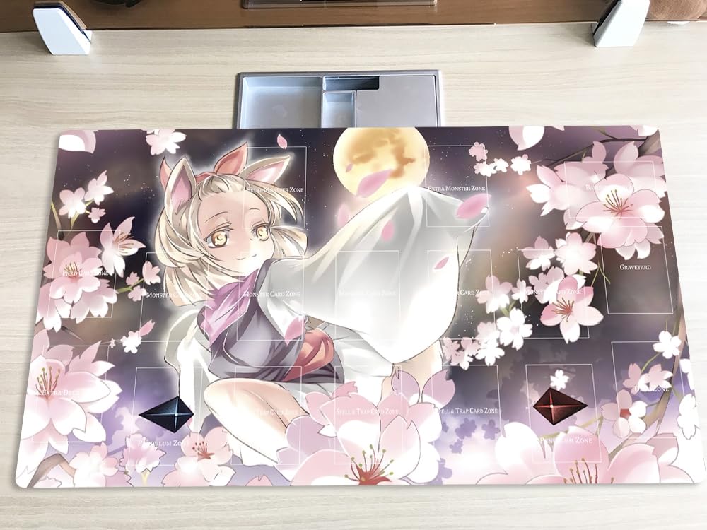 New Mlikemat Playmat Ash Blossom & Joyous Spring TCG CCG OCG Trading Card Game Mat with Zones + Free Bag (ZD039-007-A)