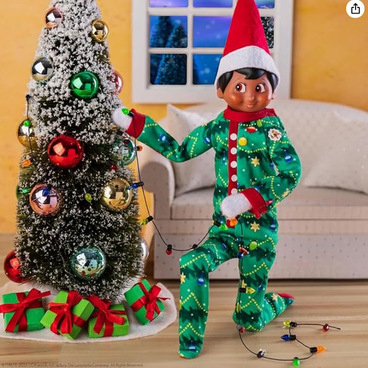 The Elf on the Shelf Brown Eyed Girl Scout Elf with Claus Couture Good Night, Sleep Bright