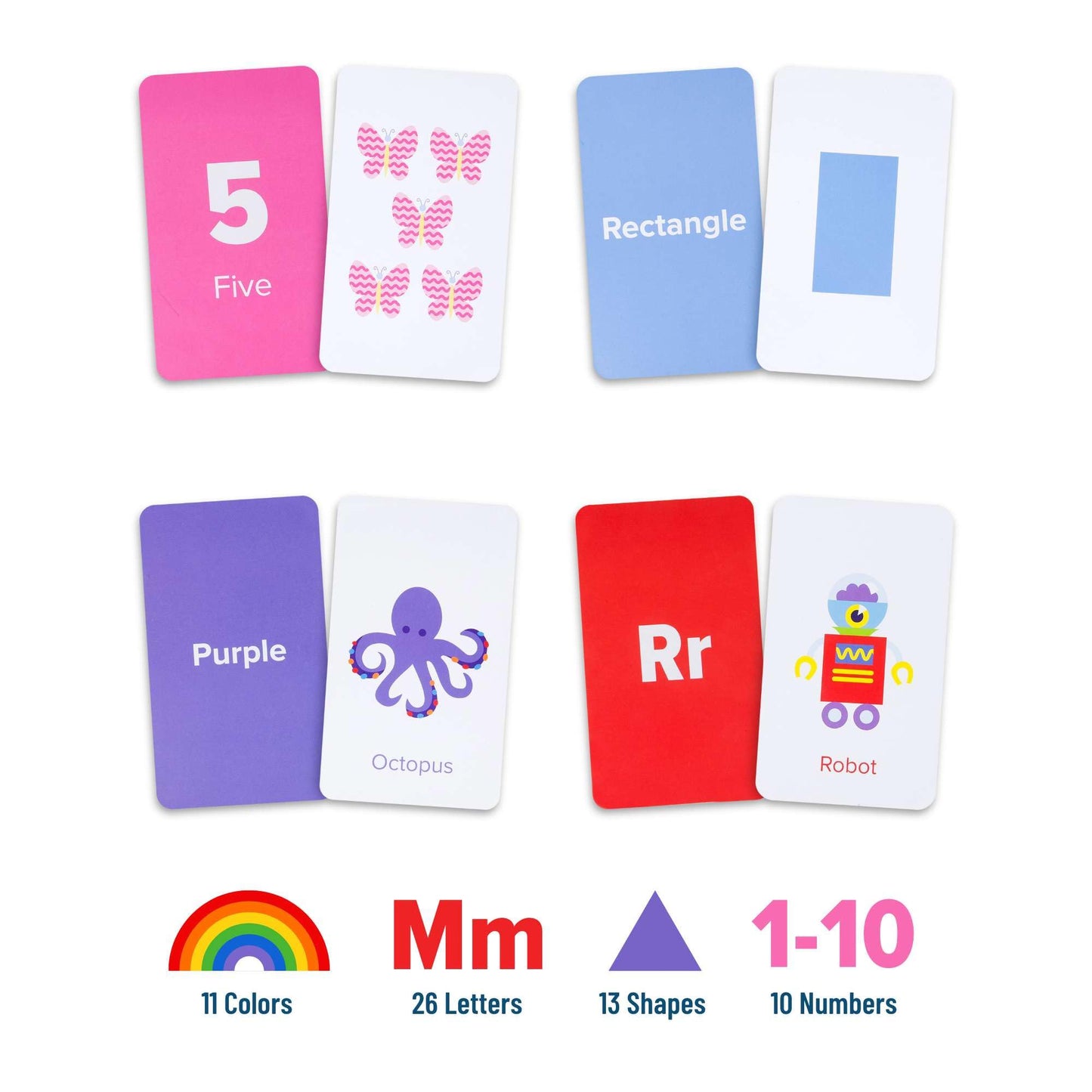Wildkin Learning Flashcards for Boys and Girls, Include 60 Cards with Four Learning Categories, Activities for Toddlers and Preschool, Kids