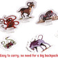 Hexers Beasts Monster and Animals DM Starter Set Flat 2D Miniatures for Tabletop Gaming Compatible with Dungeons and Dragons D&D DND Pathfinder RPG