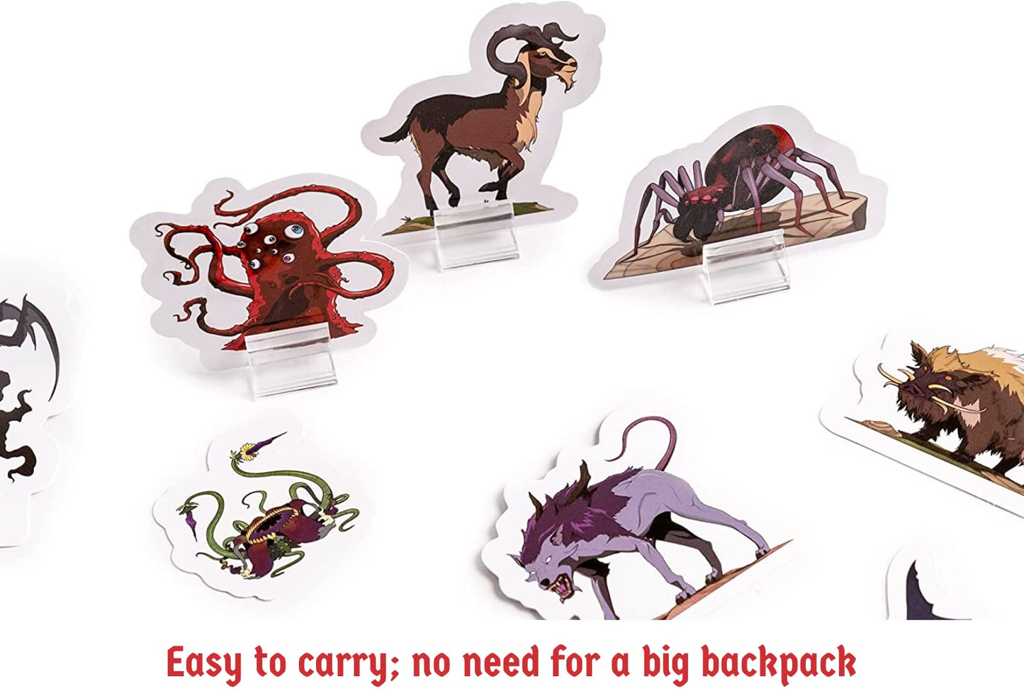 Hexers Beasts Monster and Animals DM Starter Set Flat 2D Miniatures for Tabletop Gaming Compatible with Dungeons and Dragons D&D DND Pathfinder RPG