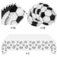 Soccer Party Tableware ,16 Plates and 16 Napkins and Tablecloth 71 '' x 42 ''Soccer Sports Themed Birthday Decorate Supplies