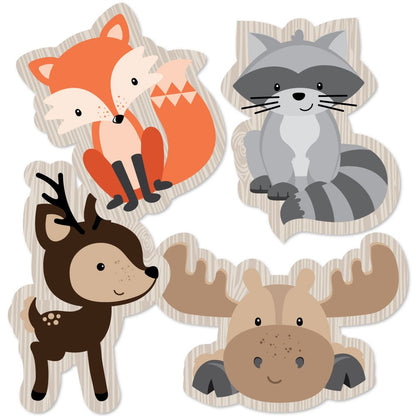 Big Dot of Happiness Woodland Creatures - Animal Shaped Decorations DIY Baby Shower or Birthday Party Essentials Set 20