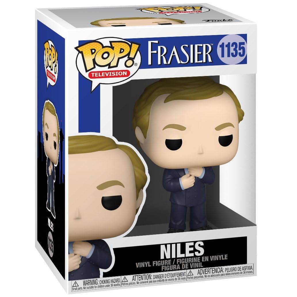 Funko Pop! TV: Frasier - Niles Crane Vinyl Figure (Bundled with Compatible Pop Box Protector Case), Multicolored, 3.75 inches